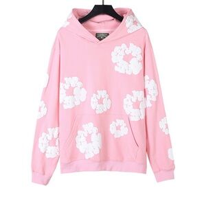 Pink denim tears hoodie